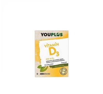 YouPlus Витамин D3 400IU оральный спрей 20 мл