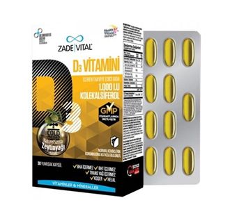 Zade Vital Vitamin D3 1000 МЕ 30 капсул (ZADE10046)