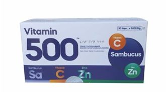 Завод Витамин 500 Витамин С Самбукус Цинк 30 саше (VIT10001)