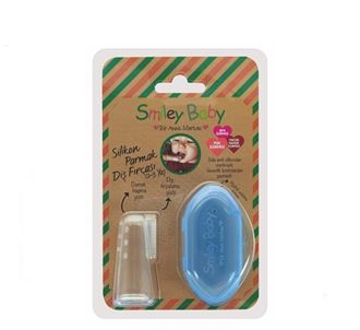 Зубная щетка для хранения пальцев Smiley Baby Blue